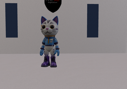 3D MODEL: Cat Cadet Low Poly