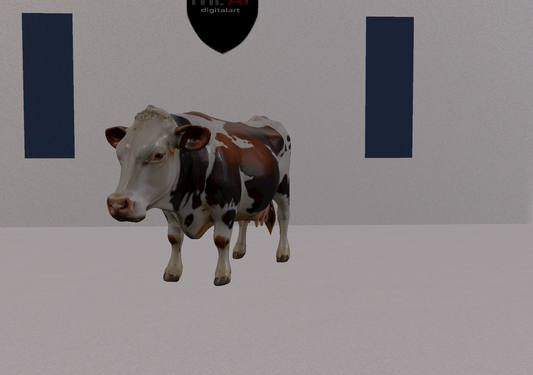 3D MODEL: Cow, low poly count