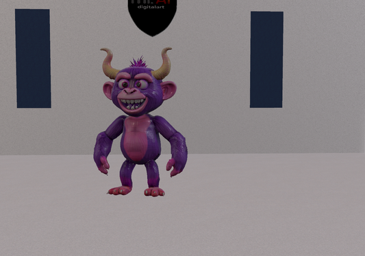 3D MODEL: Purple Cryptid 3, low poly