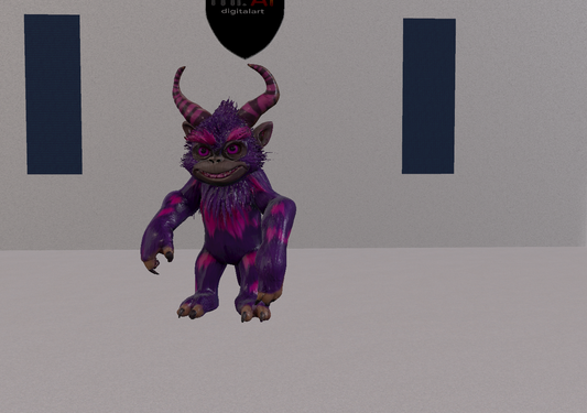 3D MODEL: Purple Cryptid 4, low poly
