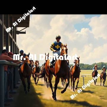 Horses pass the Grandstands