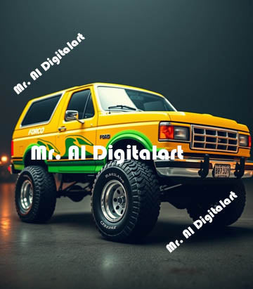 Lemon Lime Ford Bronco Classic