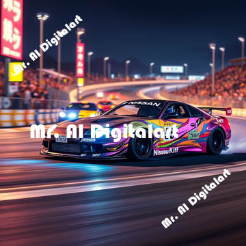Race Scene at night