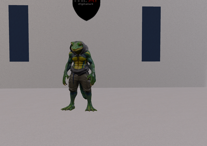 3D MODEL: Reptilian Cryptid 2, low poly model