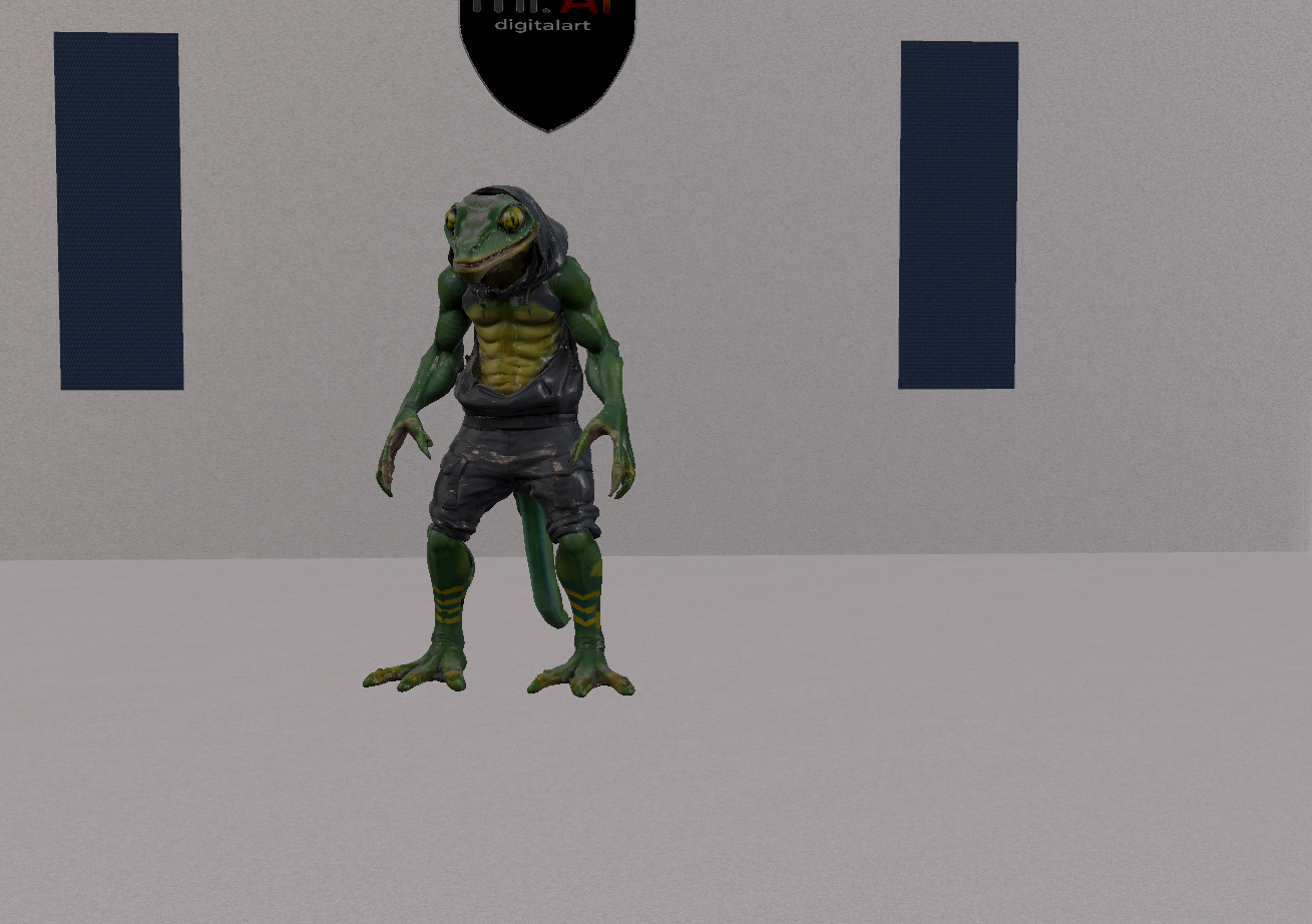 3D MODEL: Reptilian cryptid 4