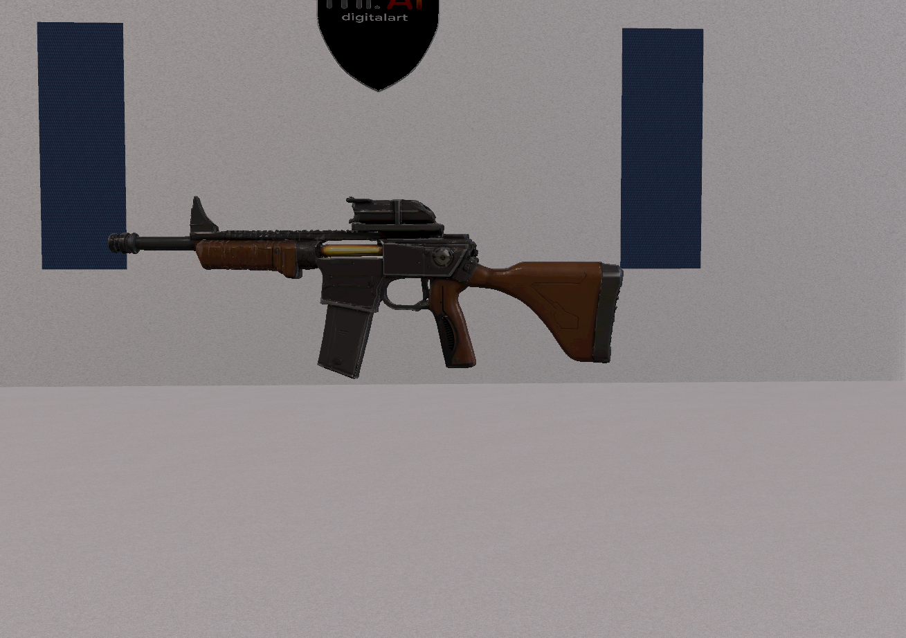 3D MODEL: Steampunk Rifle, low poly
