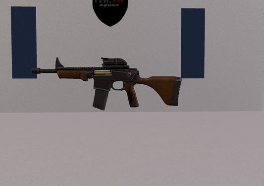 3D MODEL: Steampunk Rifle, low poly